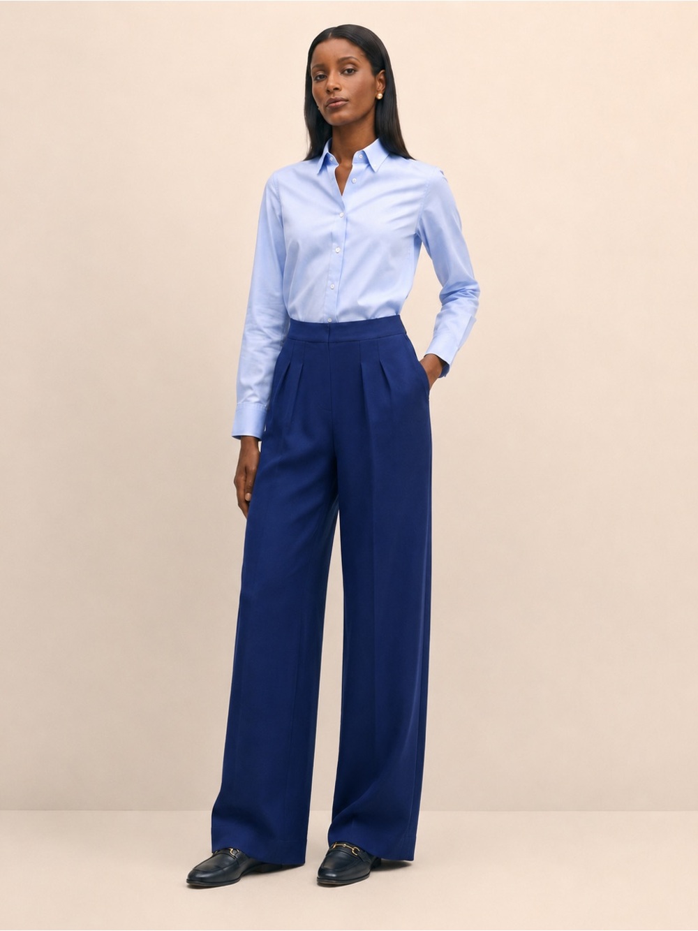 Brooks Brothers women’s pleated wide leg dress pants size 10 trousers career